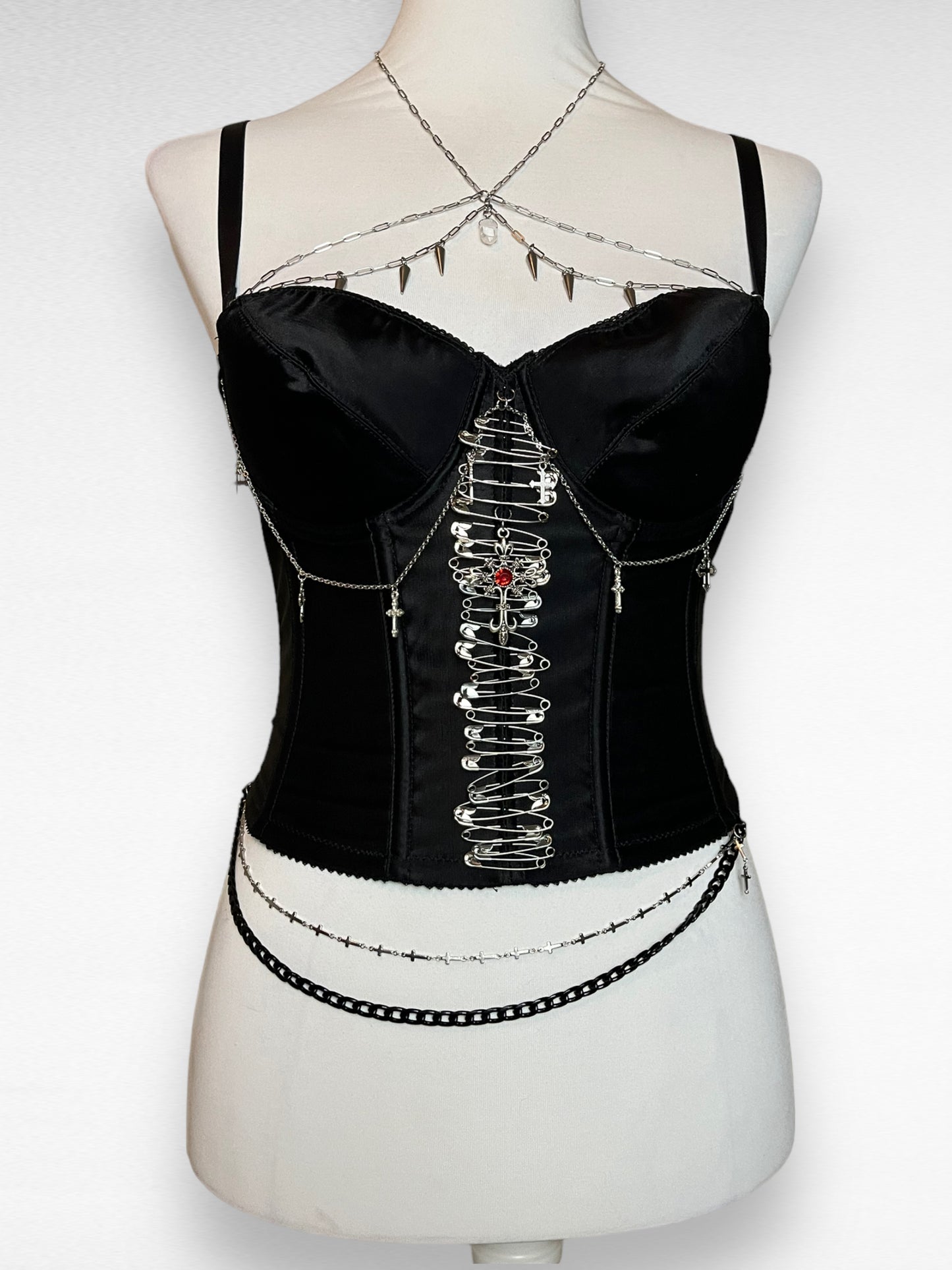 Upcycled Pin Cross Top