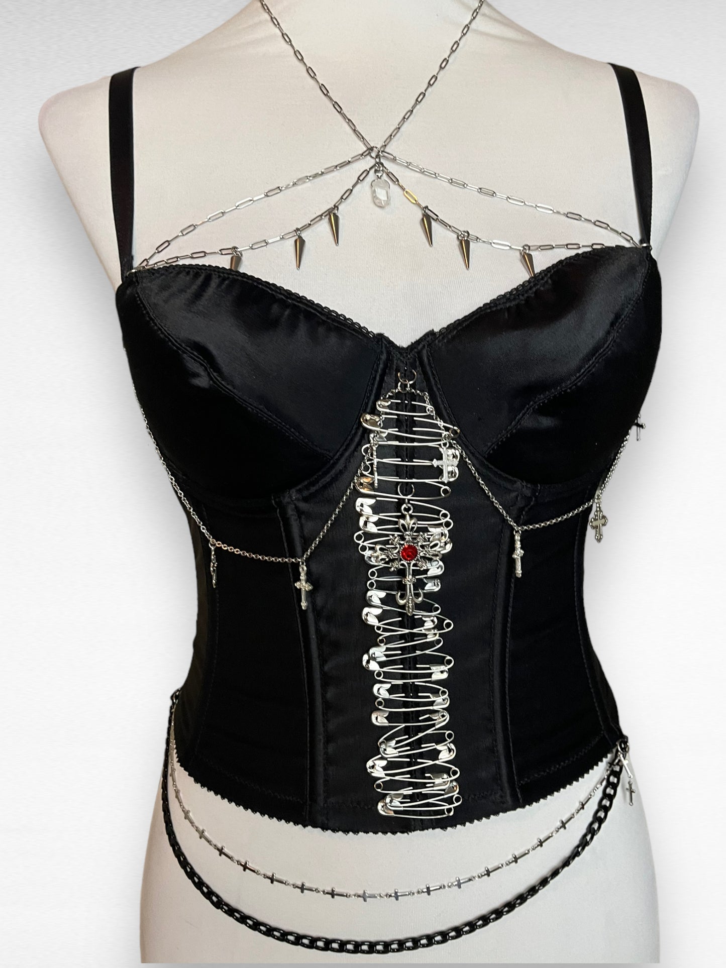 Upcycled Pin Cross Top