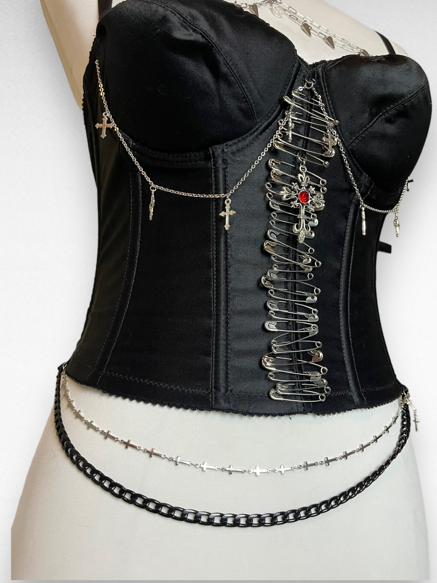 Upcycled Pin Cross Top