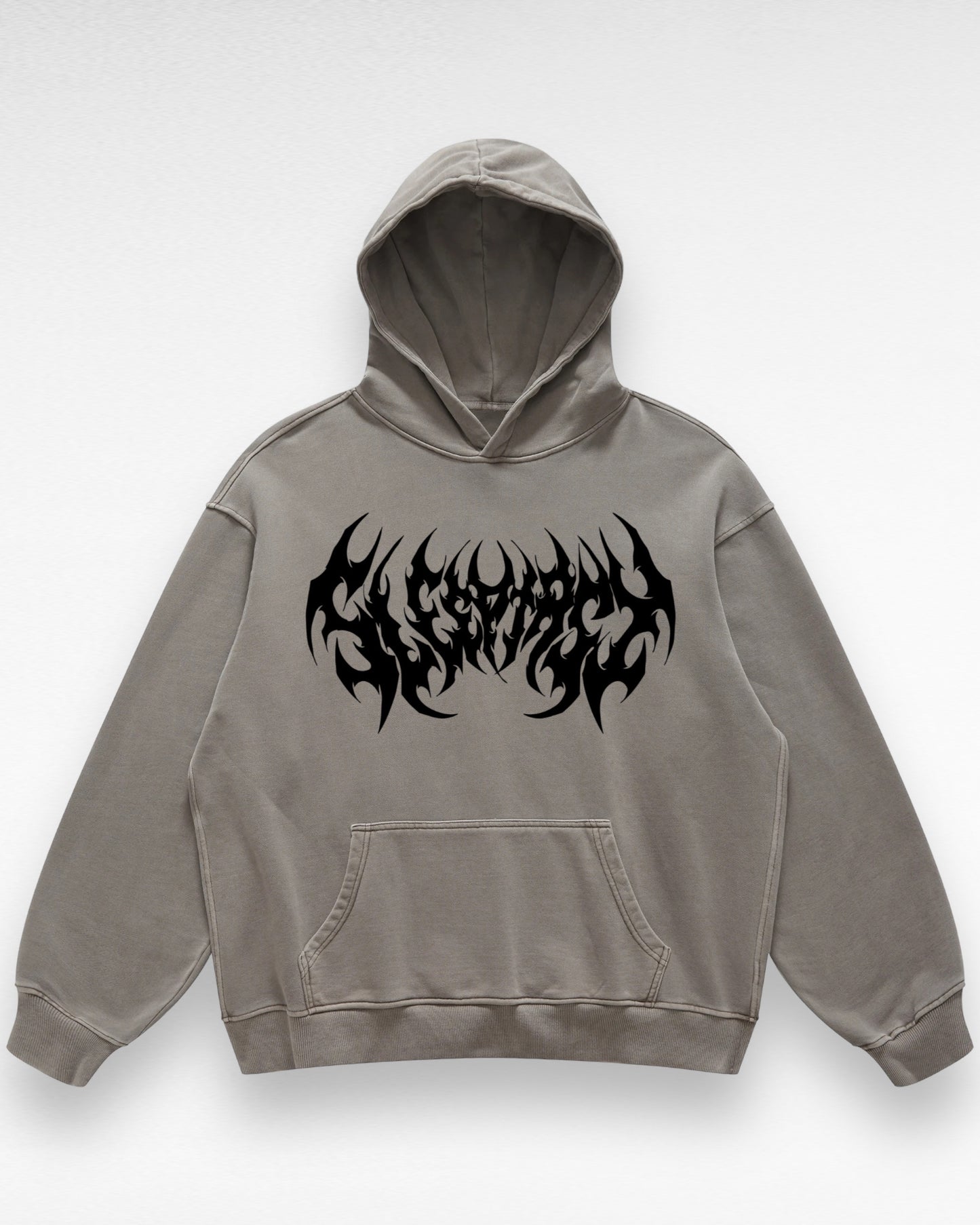 Unisex Heavyweight Oversized Retro Dark Logo Hoodie