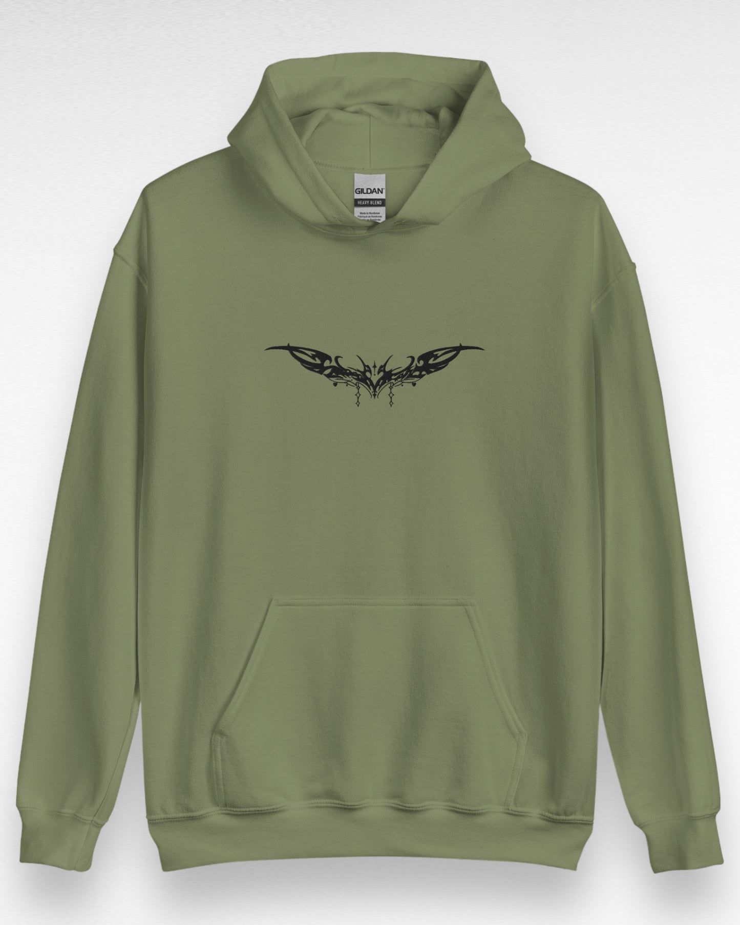 Unisex Embroidery Heart Tribal Hoodie