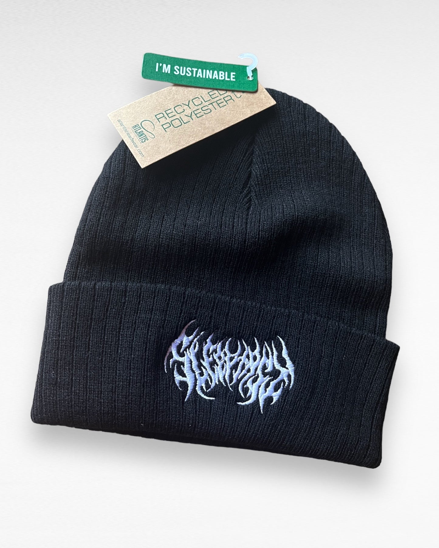 Ribbed knit Dark Logo beanie