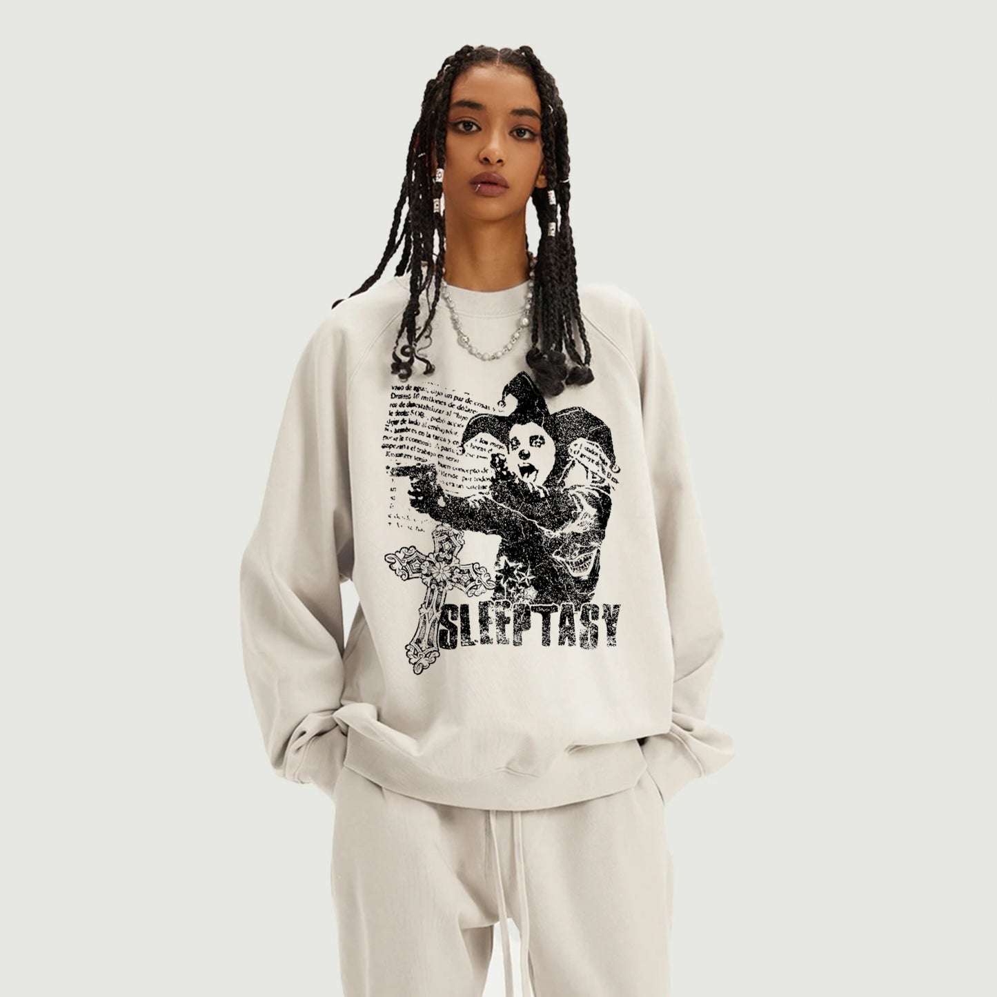 Unisex Fleece-lined Clown Sweatshirt