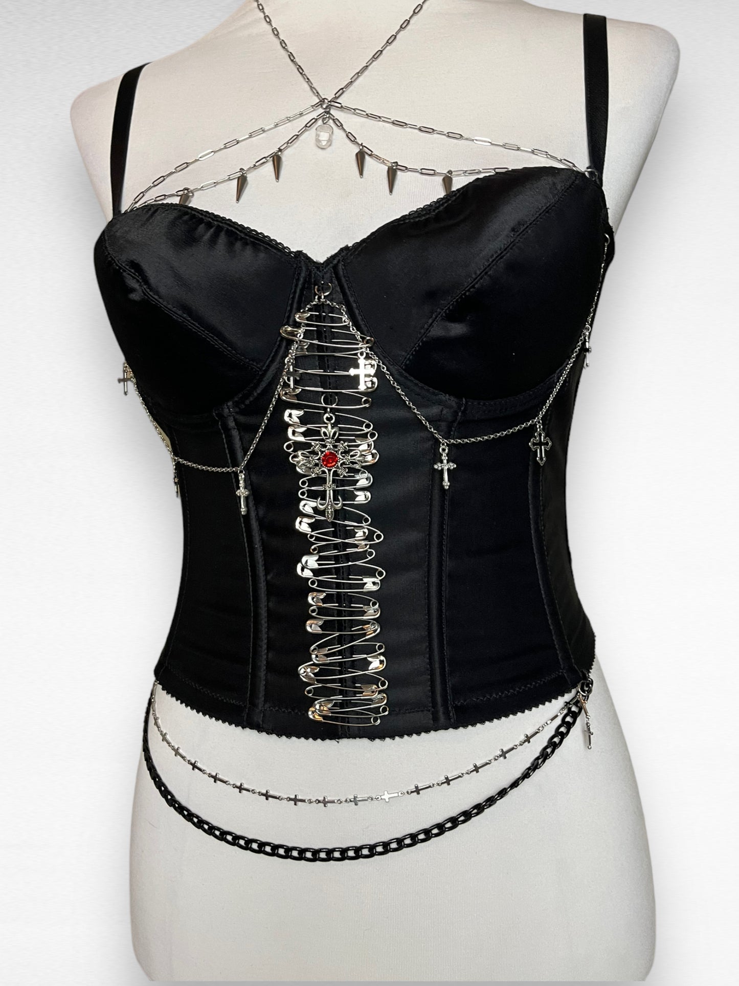 Upcycled Pin Cross Top