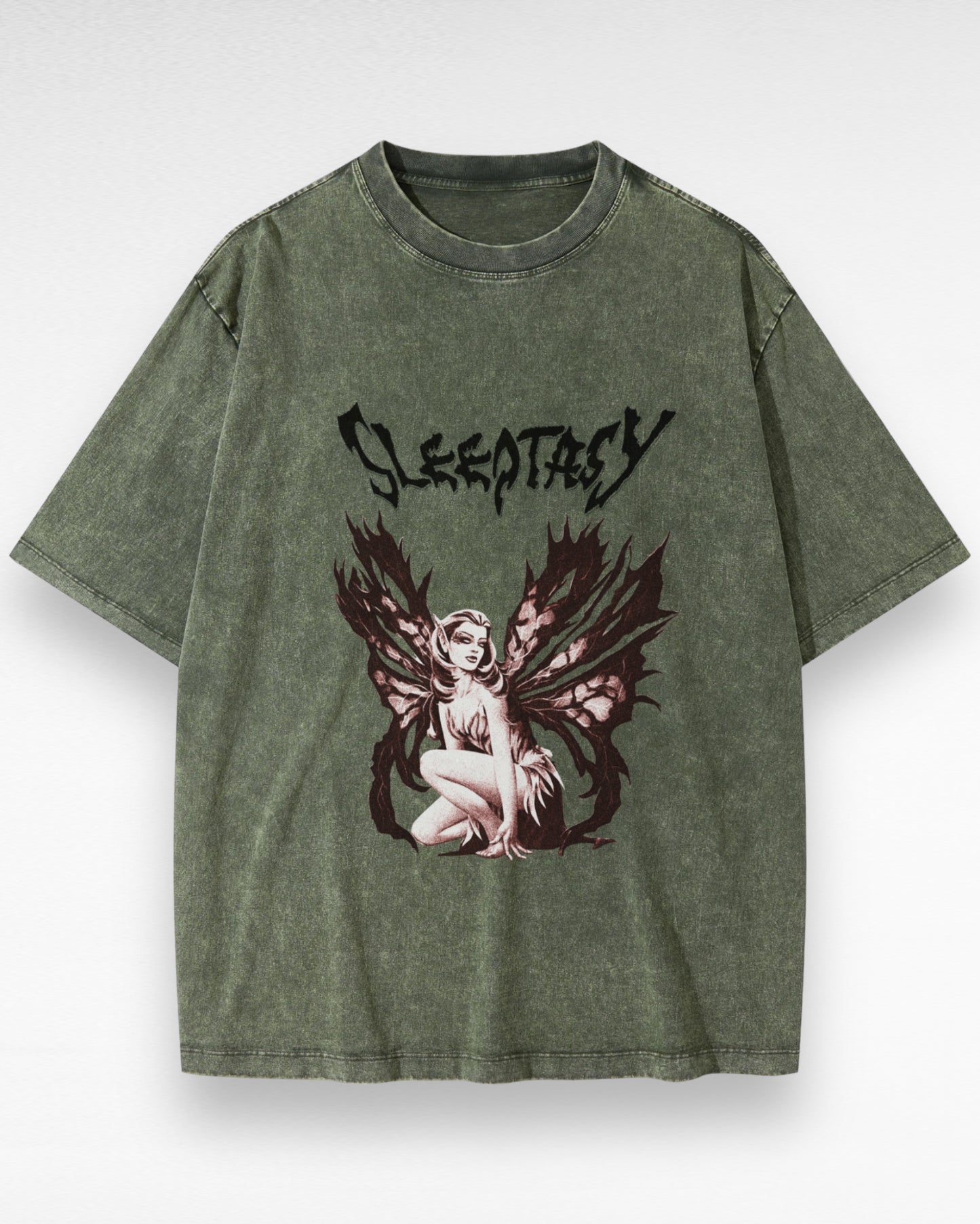 Unisex Oversized Snow Wash Fairy T-shirt