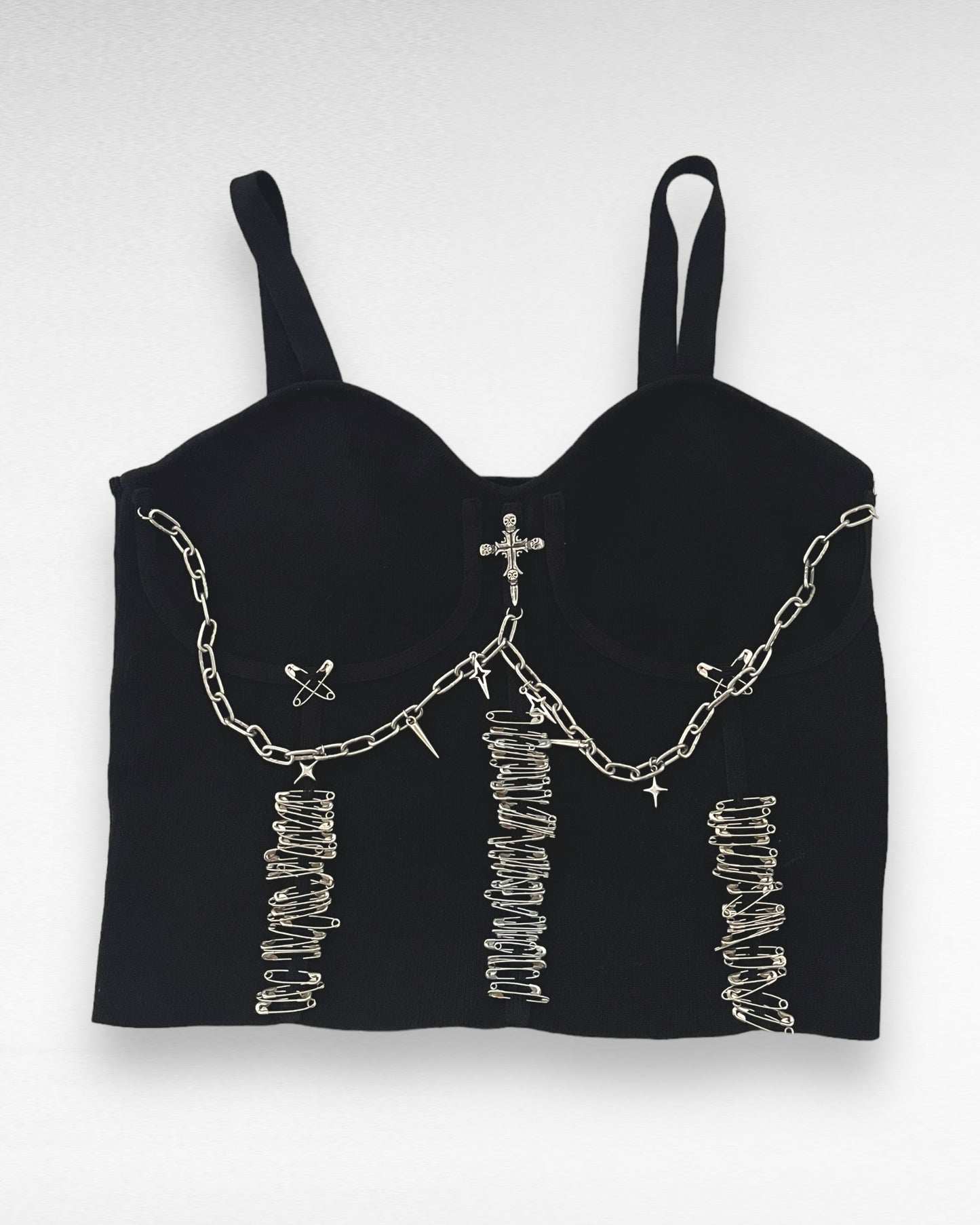 Upcycled Cross Pin Top