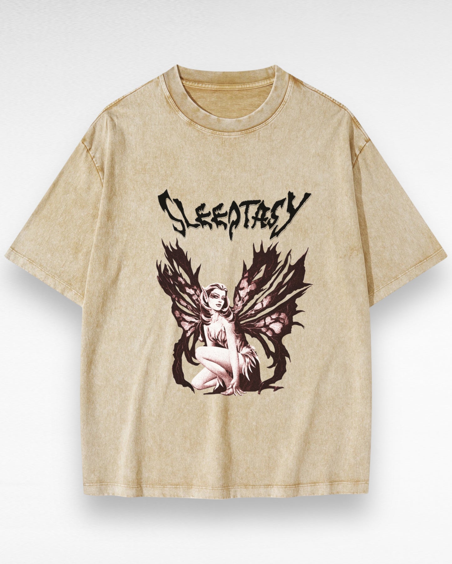 Unisex Oversized Snow Wash Fairy T-shirt