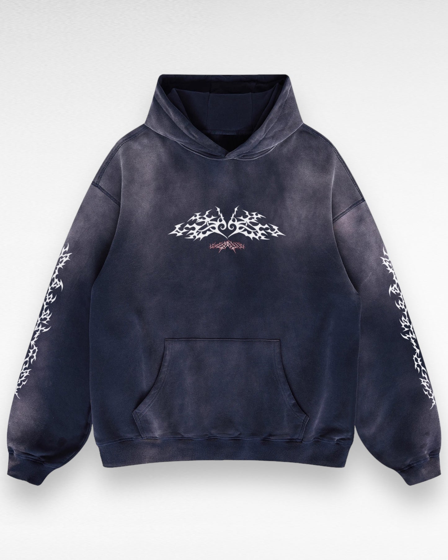 Unisex Heart Tribal Sun Faded Hoodie