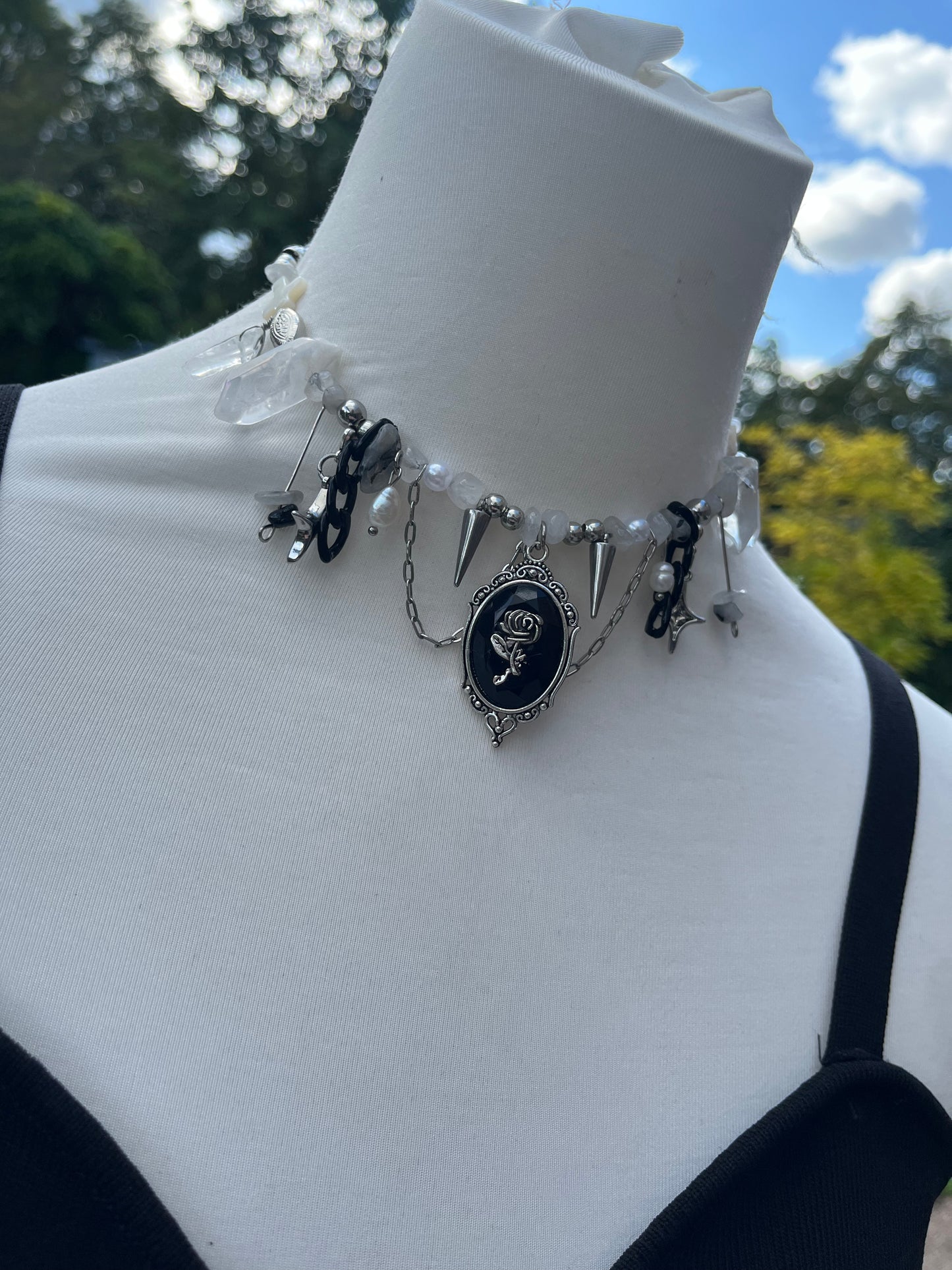 Rose Crystal Necklace
