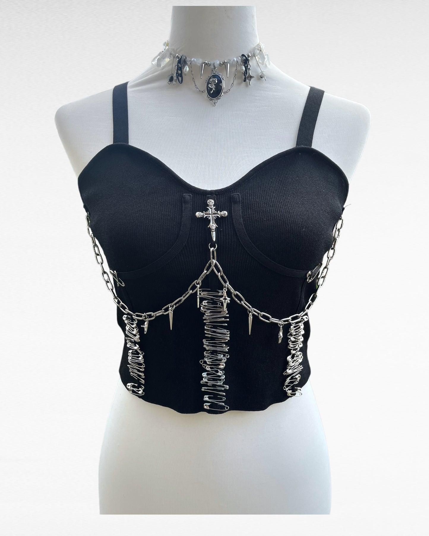 Upcycled Cross Pin Top