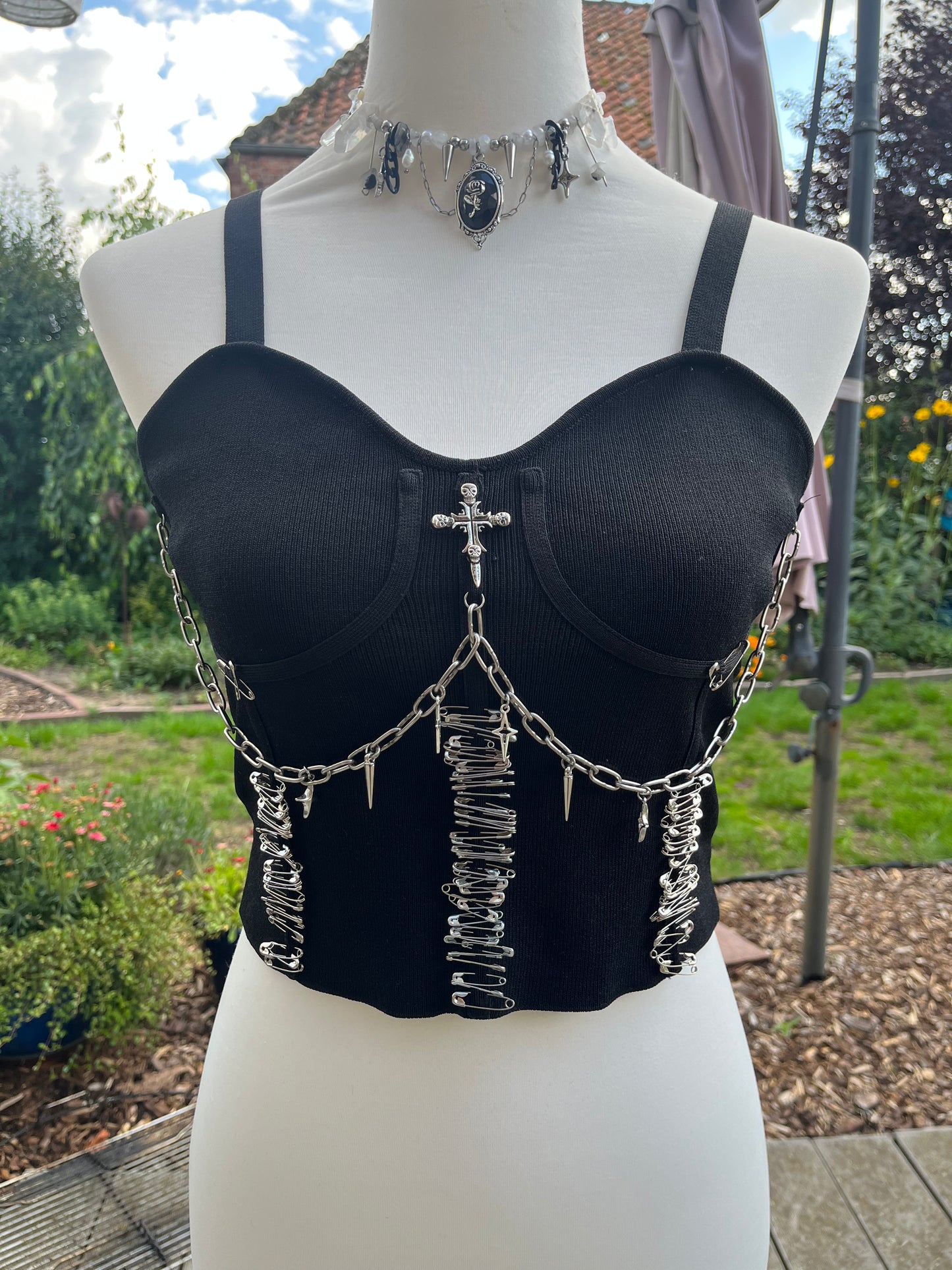 Upcycled Cross Pin Top