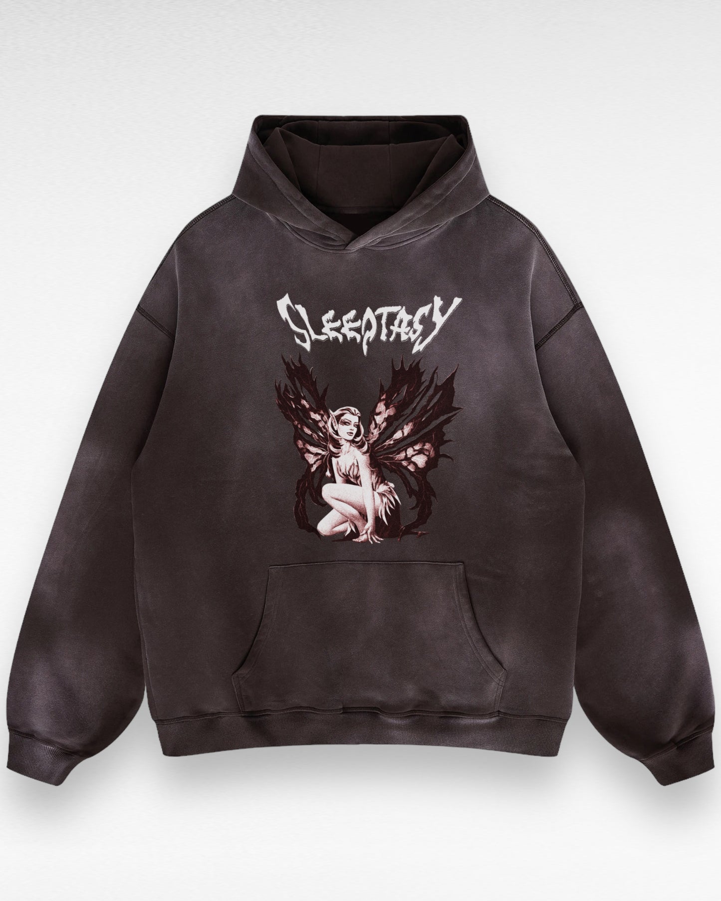 Unisex Heavyweight Sun Faded Demon Fairy Hoodie