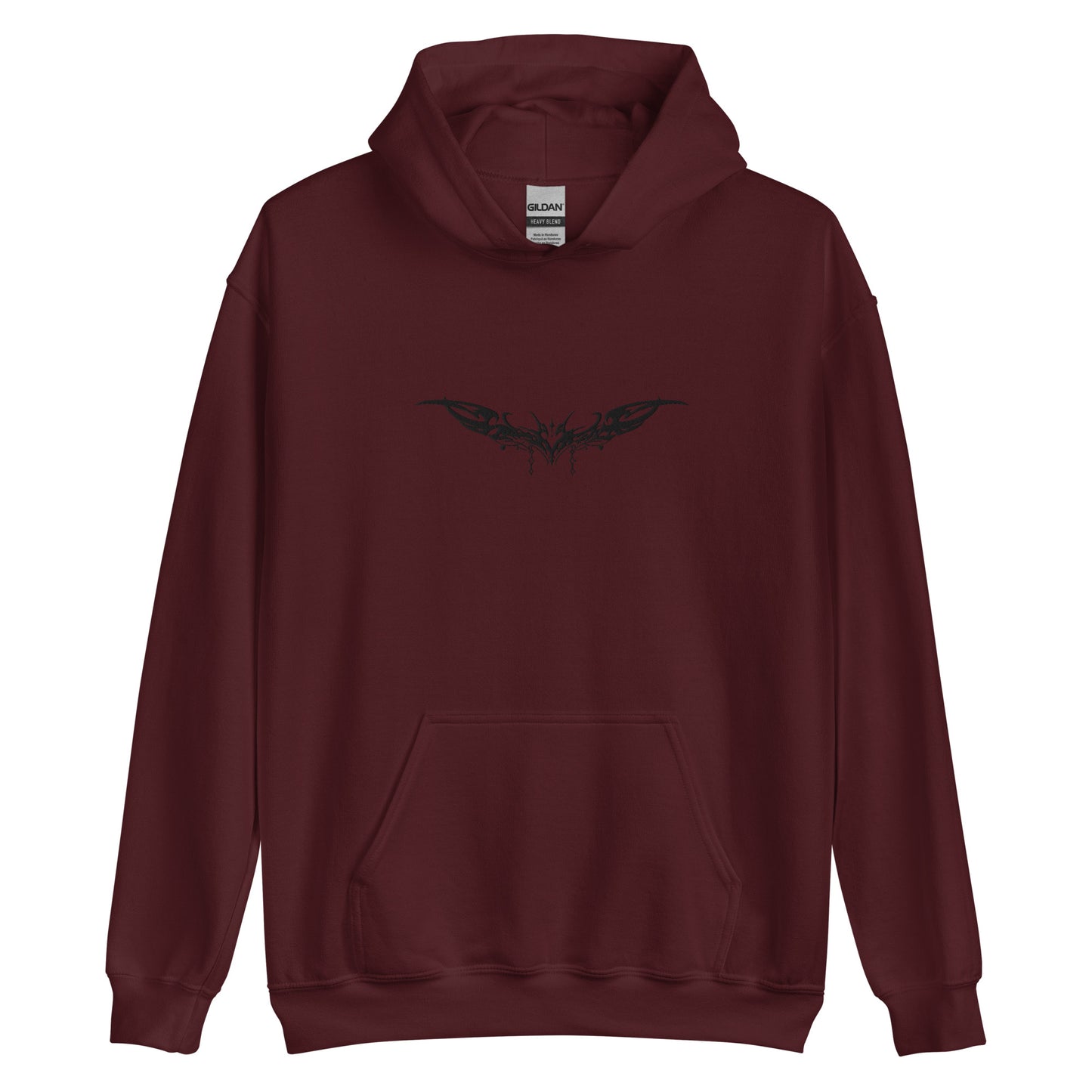 Unisex Embroidery Heart Tribal Hoodie