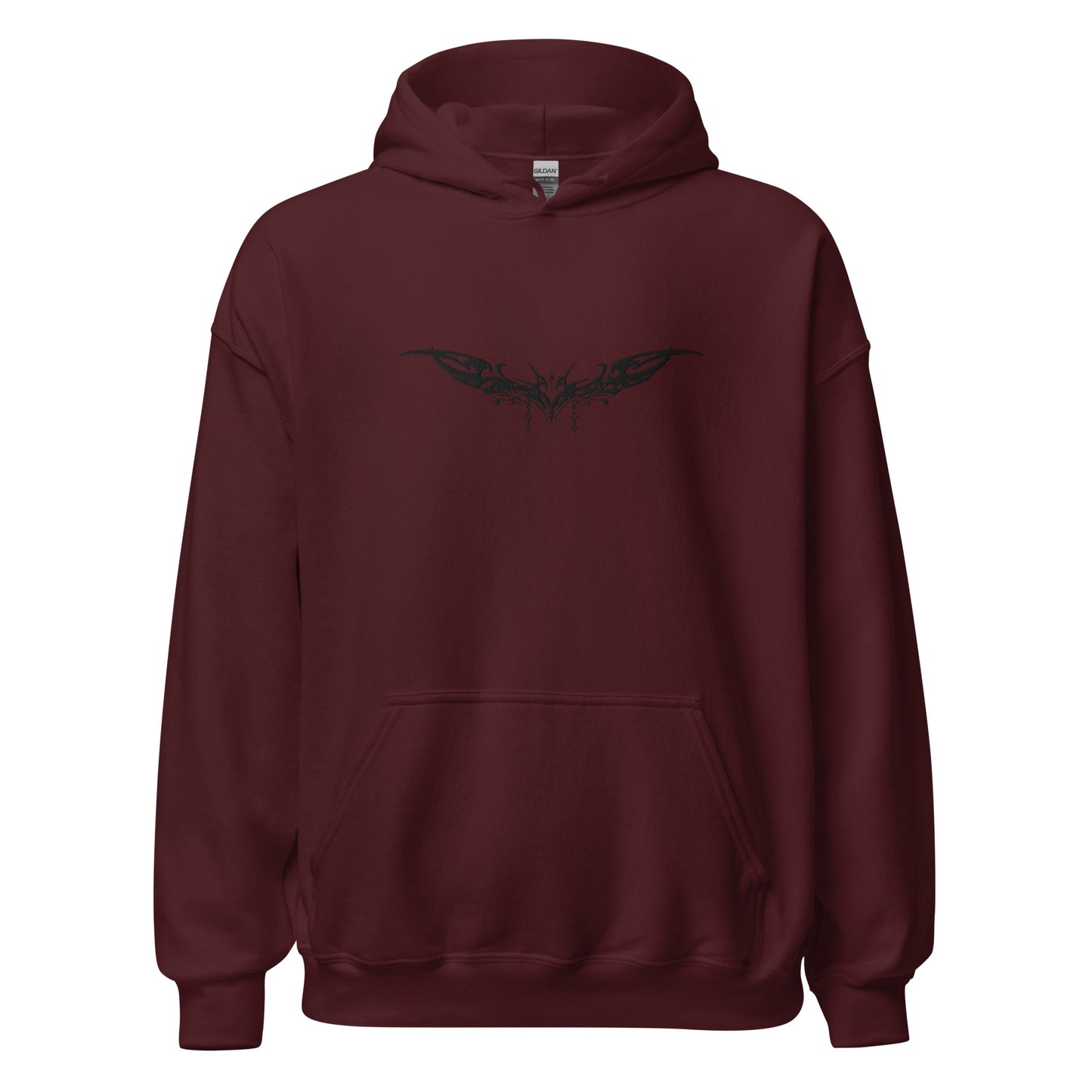 Unisex Embroidery Heart Tribal Hoodie
