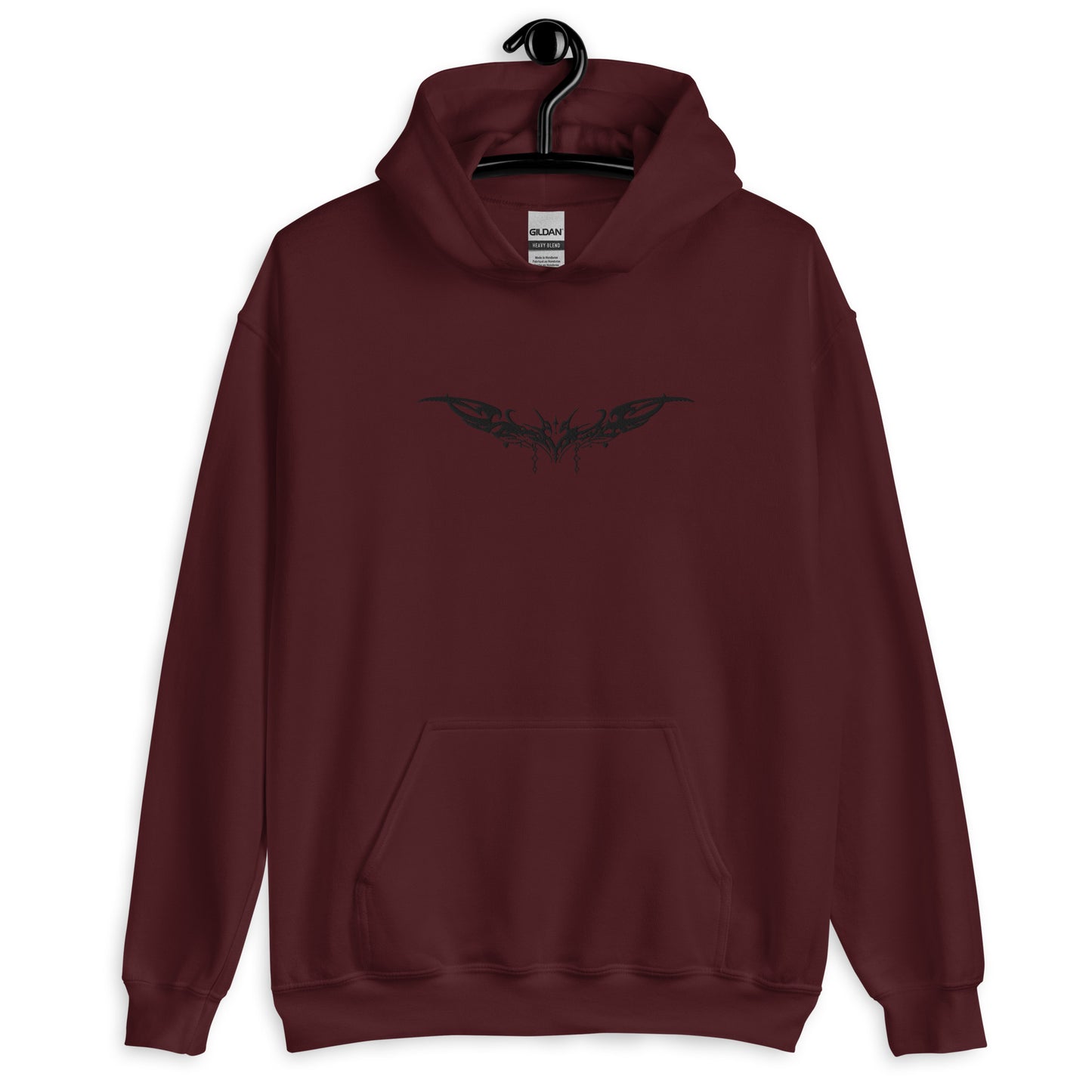Unisex Embroidery Heart Tribal Hoodie