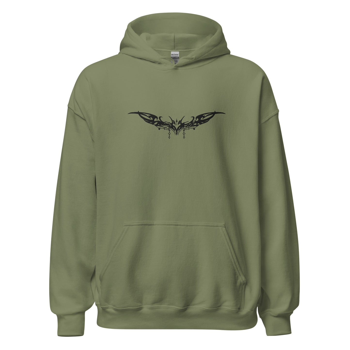 Unisex Embroidery Heart Tribal Hoodie