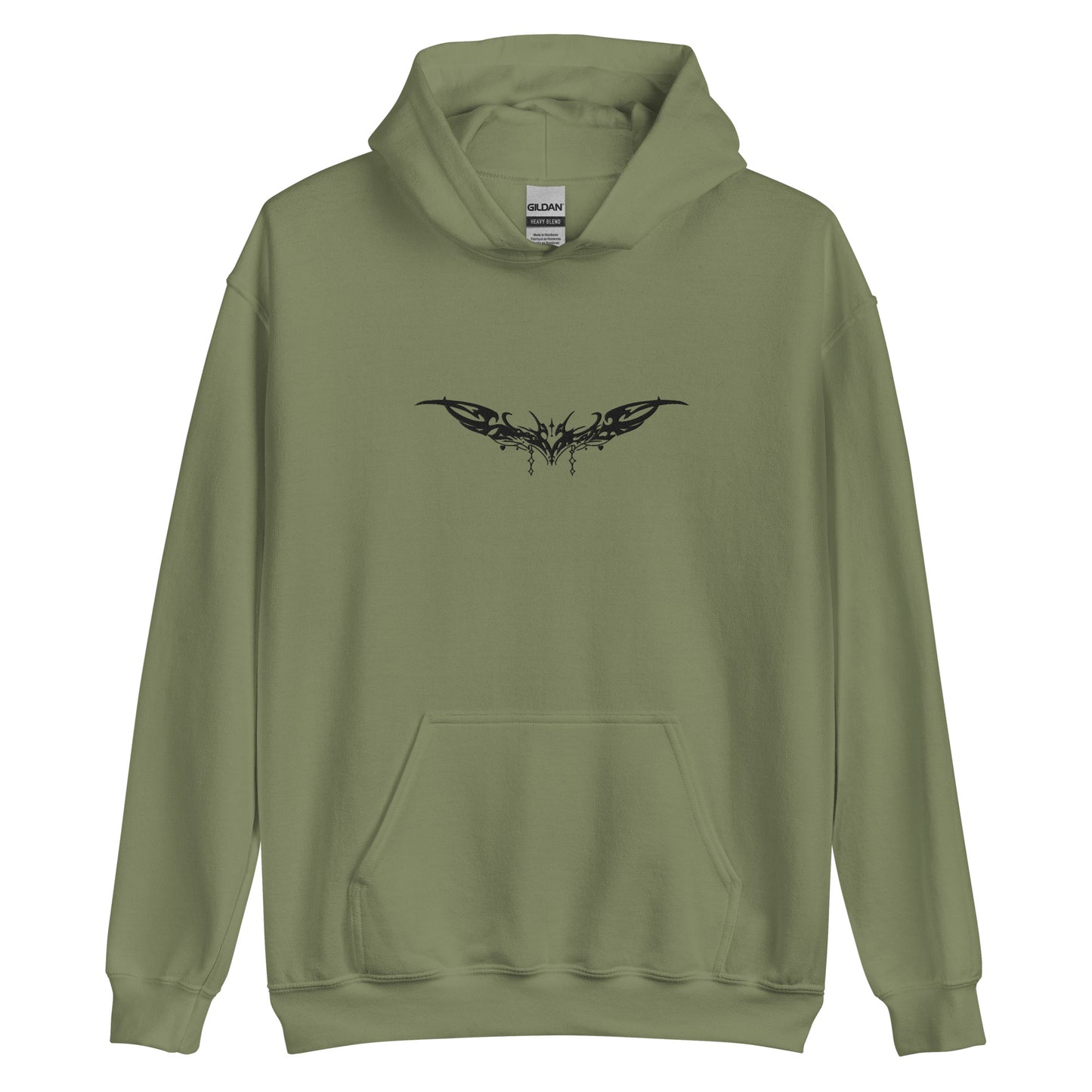 Unisex Embroidery Heart Tribal Hoodie