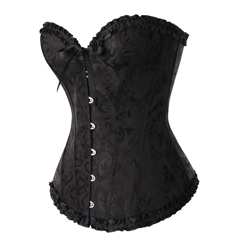 Black Overbust Bow Corset