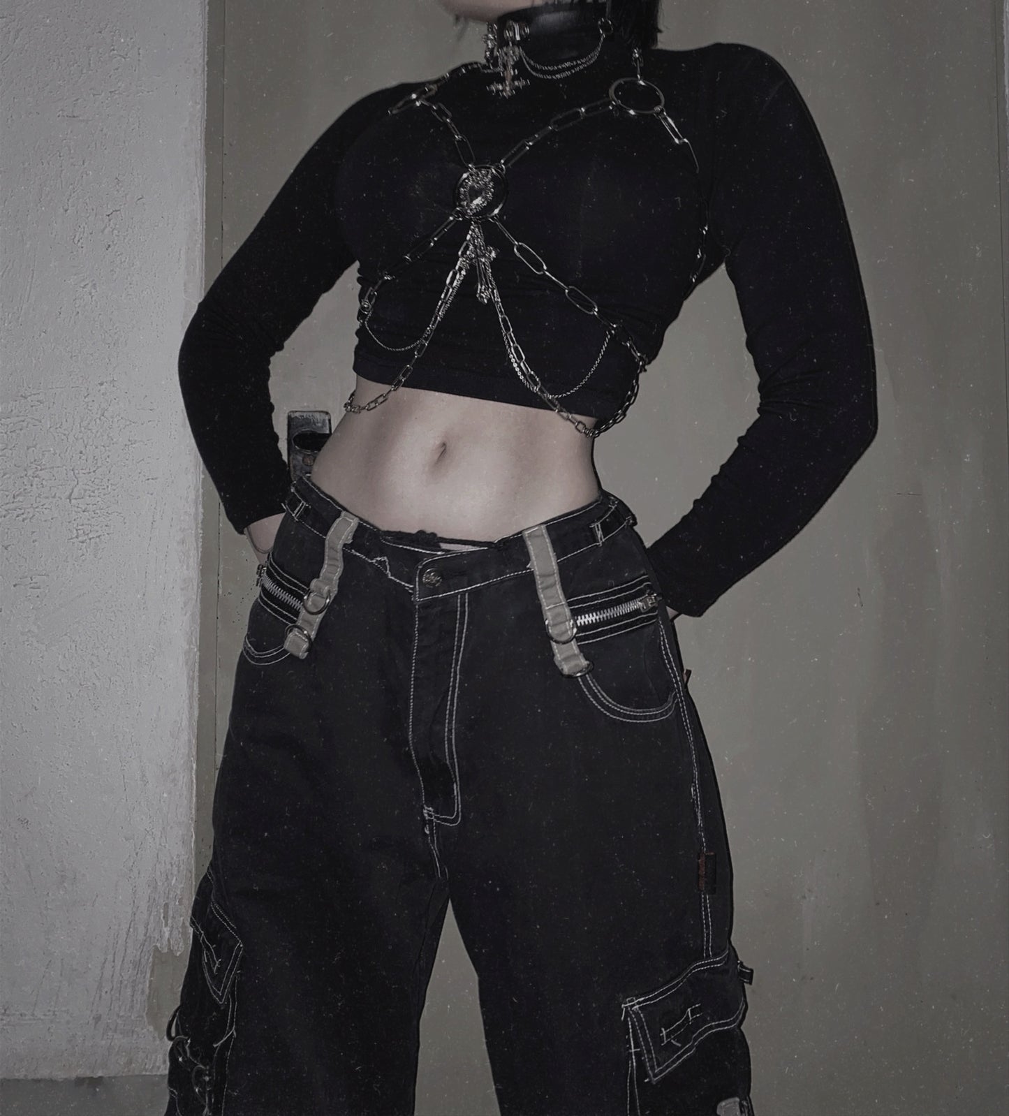 Handmade Heart & Cross Chain Body Harness