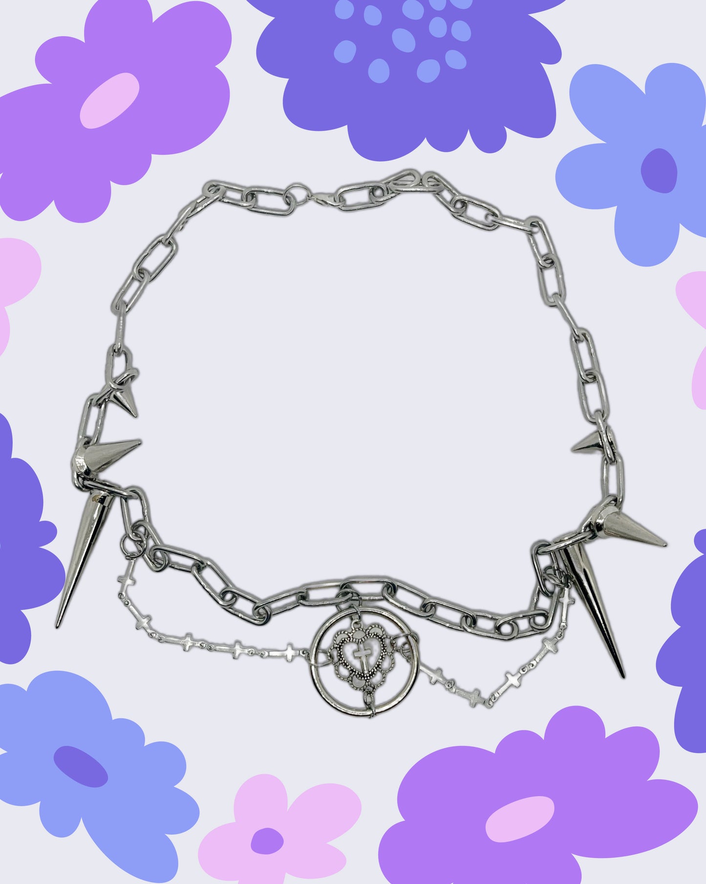 Spikey Heart Necklace