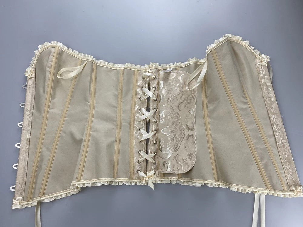 Beige Overbust Bow Corset