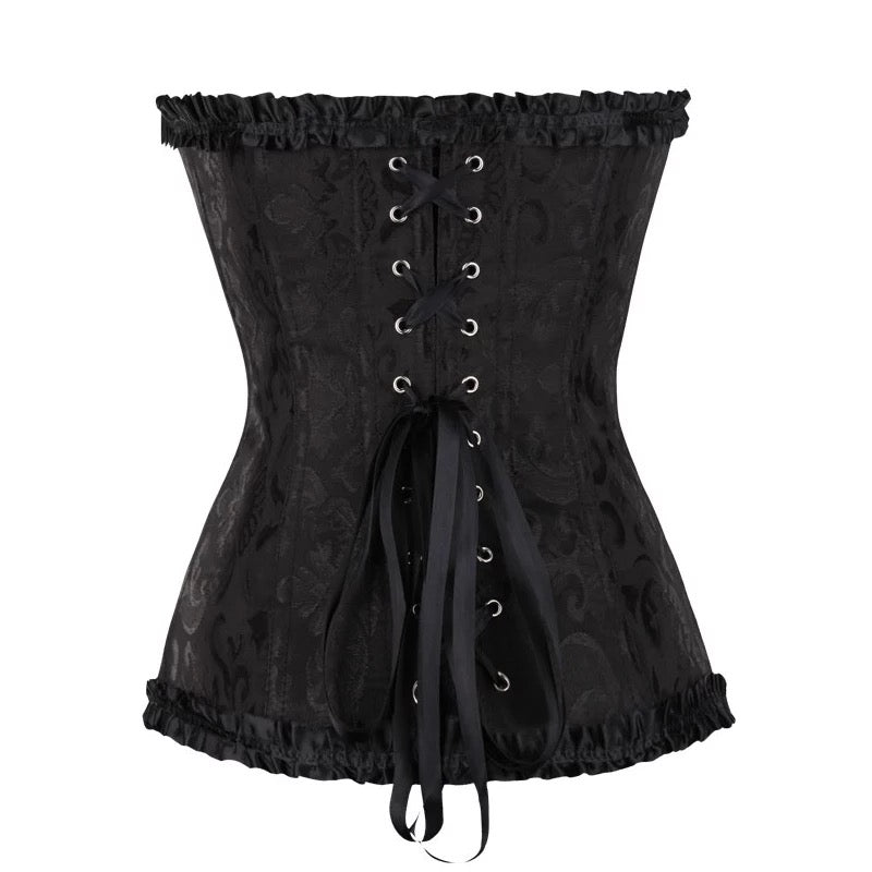 Black Overbust Bow Corset