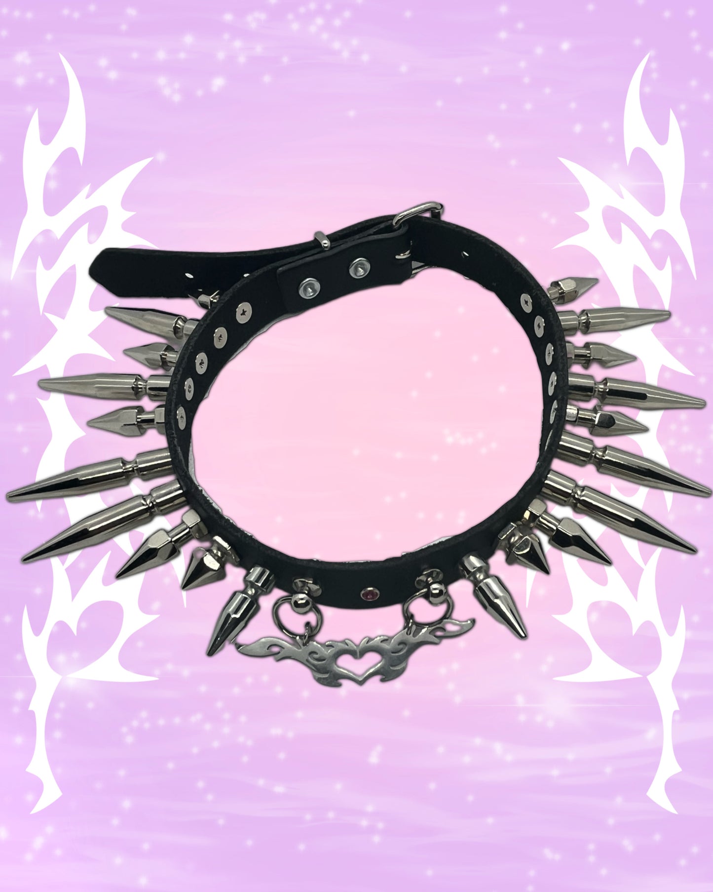 Tribal Heart Spike Choker