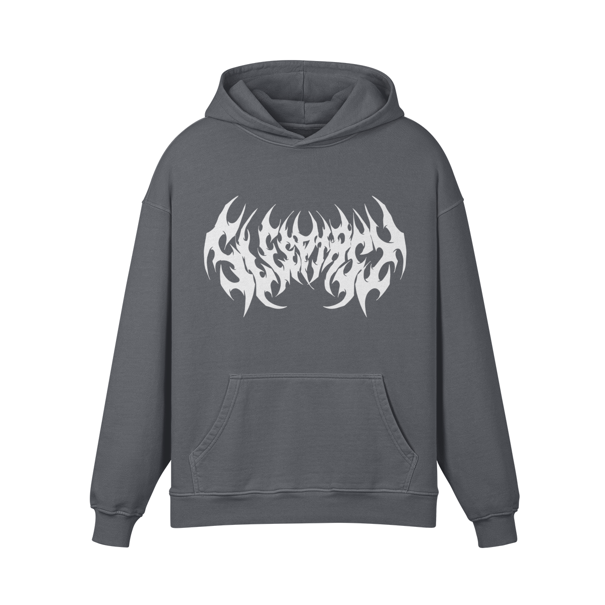 Unisex Heavyweight Oversized Retro Dark Logo Hoodie