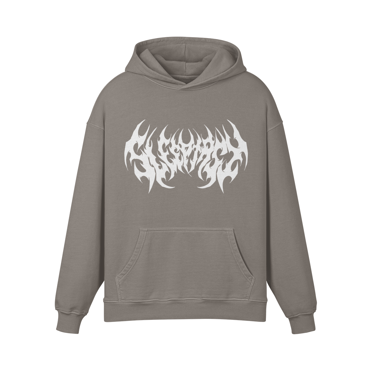 Unisex Heavyweight Oversized Retro Dark Logo Hoodie