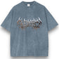 Unisex Oversized Snow Wash Metallic Dark Logo T-Shirt