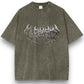 Unisex Oversized Snow Wash Metallic Dark Logo T-Shirt