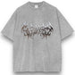 Unisex Oversized Snow Wash Metallic Dark Logo T-Shirt