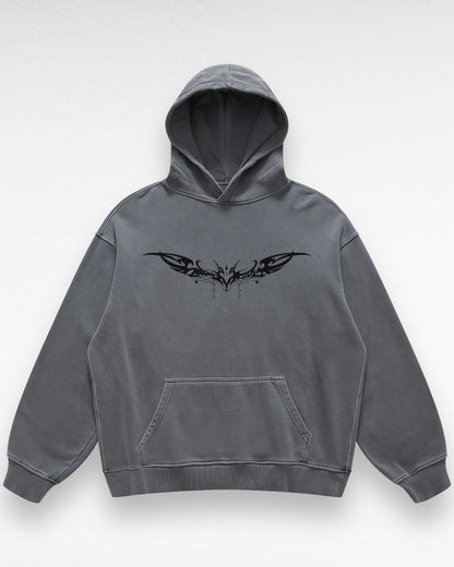 Unisex Oversized Retro Heart Tribal Hoodie