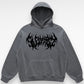 Unisex Heavyweight Oversized Retro Dark Logo Hoodie