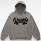 Unisex Heavyweight Oversized Retro Dark Logo Hoodie