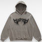 Unisex Oversized Retro Metal Logo Hoodie