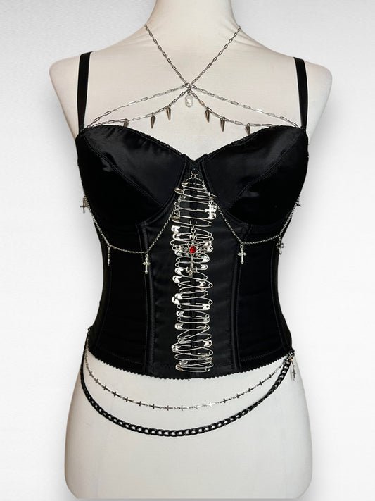 Upcycled Pin Cross Top
