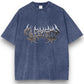 Unisex Oversized Snow Wash Metallic Dark Logo T-Shirt