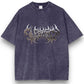 Unisex Oversized Snow Wash Metallic Dark Logo T-Shirt