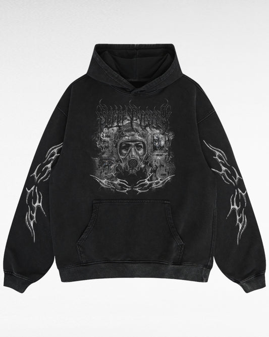 Unisex Oversized Retro Gasmask Hoodie