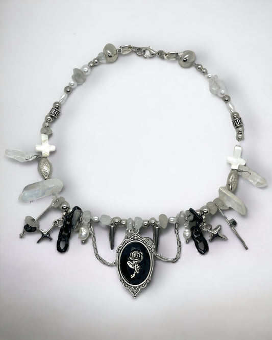 Rose Crystal Necklace