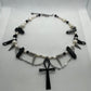 Goth Black Crystal Necklace
