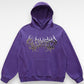 Unisex Heavyweight Oversized Dark Metallic Logo Hoodie