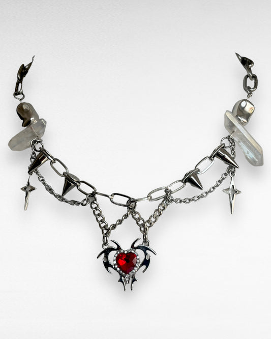 Red Heart Chain Necklace