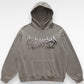 Unisex Heavyweight Oversized Dark Metallic Logo Hoodie