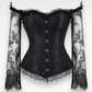 Renaissance Floral Lace Corset with Sleeves [3 Colors]