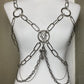 Handmade Heart & Cross Chain Body Harness