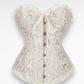 Beige Overbust Bow Corset