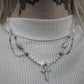 Cross Pearl Necklace