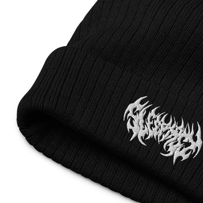 Ribbed knit Dark Logo beanie